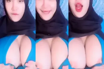 Arrazyny Hijab Baju Biru Ngentot Indo Sampe Becek poster